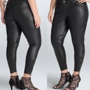 Faux leather pants